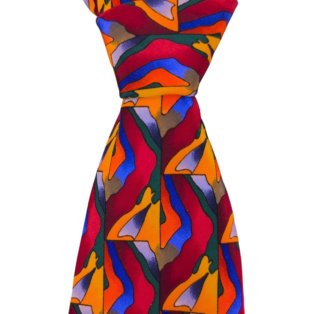 VTG J. Garcia Necktie Mens OS Multi Butterfly Study Collection Nine Silk Art